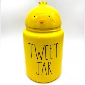 NEW Rae Dunn Easter Tweet Jar Canister Yellow 🐥